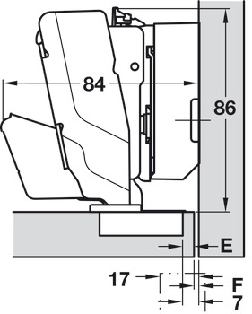 Tiomos 155D Hinge/Plt Set Clk 3prt Eur - view 5