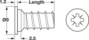 Varianta Screw Ful Cyl PZ2 D5.0x16.0mm SNP - view 5