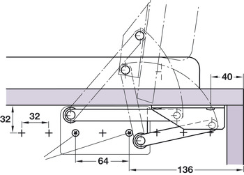 Bench Seat Hinge Spr 12kg Blue Zinc Glv - view 3