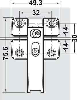 Connecting Hinge Chipboard Screw Zinc Alloy NP - view 2