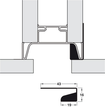 Gola System E Profile Vrt Ovn 580mm Aluminium Brs - view 4