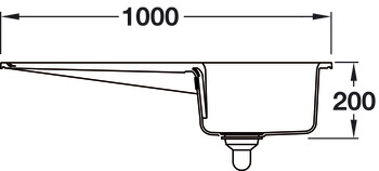 Rectangle Rustic CRT10101WH 1.0B Sink Cer Wht - view 2