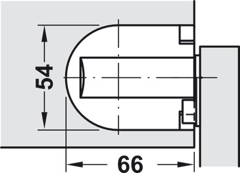 105D Chest Lid Hinge Rectangle Stainless Steel/Plastic Grey/Wht - view 3