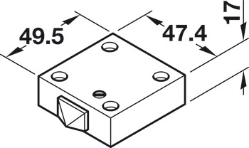 Built-In Switch Unit 2A/240V AC Black Push - view 3