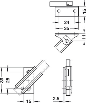 Lid Stay Arretop 200mm Steel NP - view 2