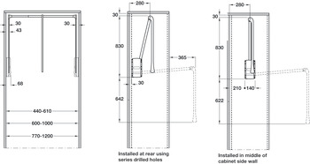 2004 WithRobe Pull Rail 600-1000mm Wht/Chrome - view 4