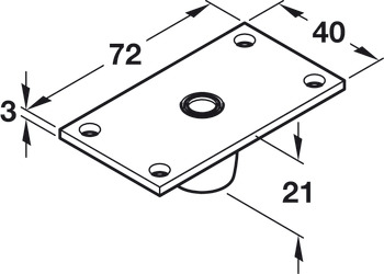 Top Roller Guide for PO Larder Runner - view 2