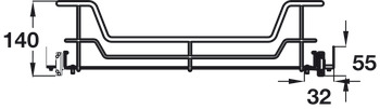 Wire PO Basket 400mm Chrome - view 2