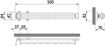 WithRobe PO Scarf Rack 8 Hooks 505mm White - view 2