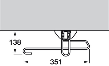 Vibo PO Trouser Rail UM 5.0kg 448mm Silver - view 3
