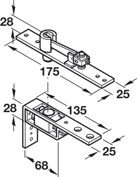Geze Dbl Act Top Centre 30-50mm Heavy - view 2