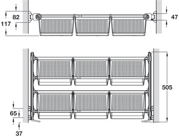 WithRobe System+ PO Shoe Tray 6kg Wht/B.Aluminium - view 2