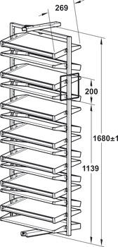 Shoe Rack PO Rotate/Ext for Tall Cab - view 4