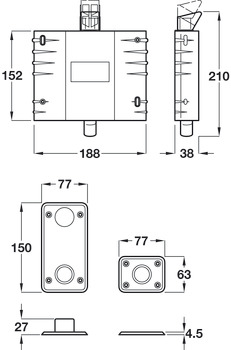 Dorgard Acoustic Fire Door Retainer Black - view 2