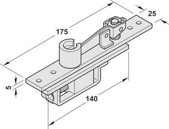 Geze Dbl Act Top Centre 36-58mm Standard - view 3