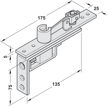 Geze Dbl Act Top Centre 30-50mm Heavy - view 3
