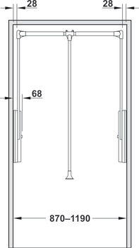 WithRobe Lift Pull 870-1190mm 15kg CP/Black - view 5