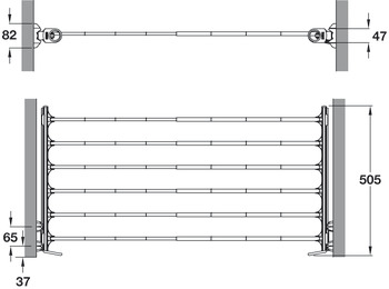WithRobe System+ PO Trou Rack 8kg Wht/Aluminium - view 2