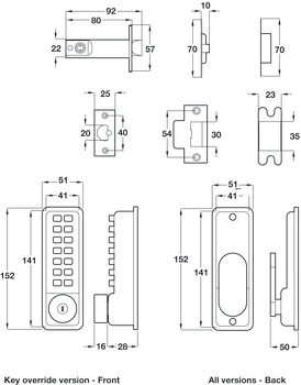 Economy Mechanical Digital Lock Std SC - view 3