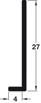 AluSplash Edge Profile 3050mm Aluminium Silver - view 3