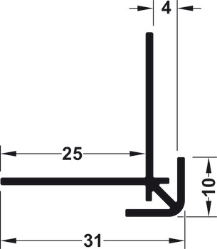 AluSplash Ext Crn Profile 610mm Aluminium Silver - view 2