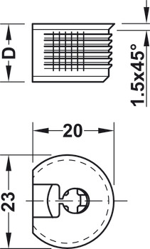Rafix 20 FF Housing wo Ridge 19mm Plastic Black - view 5