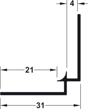 AluSplash Int Crn Profile 610mm Aluminium Antique - view 2