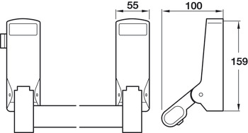 Startec Sgl Panic Latch Silver PC - view 2