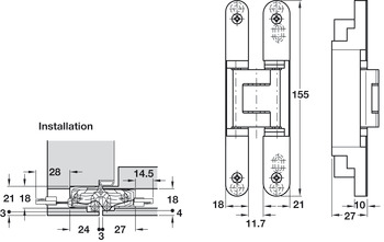 Tectus TE240 3D 180D Energy Hinge SSSE - view 3