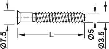 Confirmat Screw D08x50mm D4.0mm SZ2 Steel Glv - view 3