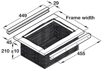 Wicker Basket/Beech Frame 400mm - view 2