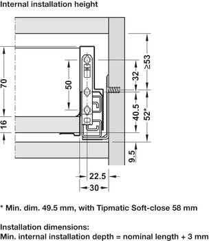 NPS Pre AsD Std Drawer 40kg 90/400mm Silver - view 3