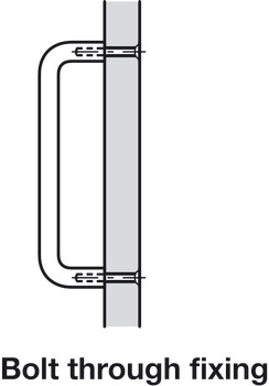 D Shaped Pull Handle BT 425mm Fixing Centres 304 SSS - view 3
