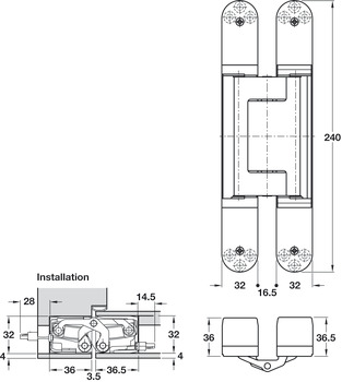 Tectus TE640 3D 180D Energy Hinge MN f2 - view 3