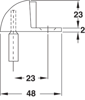 Startec Door Stop/Floor D45mm Brs SCP - view 3