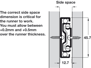 3832 FD BB Drawer Runner Full 48kg 300mm M.Steel - view 4