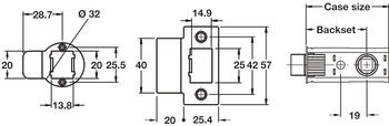 FastLatch Pushfit Tub Latch 60mm SN - view 2