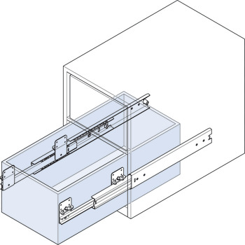 BB Drawer Runner Full 120kg 600mm Stainless Steel - view 2