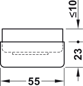 Furniture Glide D55x23mm ScrFix Plastic Black - view 3
