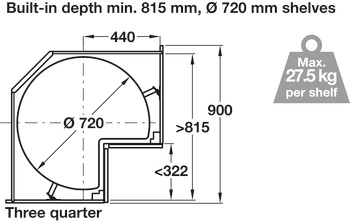 VS CorWheel Pro Base PO 3/4 Wht/Chrome - view 2