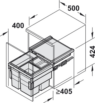 Hailo Cargo Synchro 500 Bin 18+2x13L - view 2