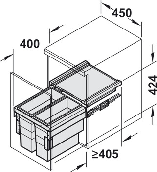 Hailo Cargo Synchro 450 Bin 2x18L - view 2