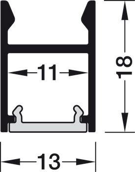 Loox5 2103 Profile SM 3.0m Aluminium/Plastic OplSlv - view 4