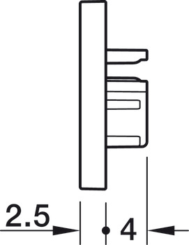 Loox5 2103 Profile Endcaps SM Plastic Silver - view 2