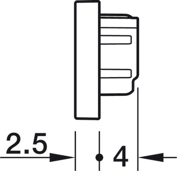 Loox5 2102 Profile Endcaps SM Plastic Silver - view 2