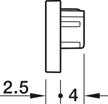 Loox5 2101 Profile Endcaps SM Plastic Silver - view 2