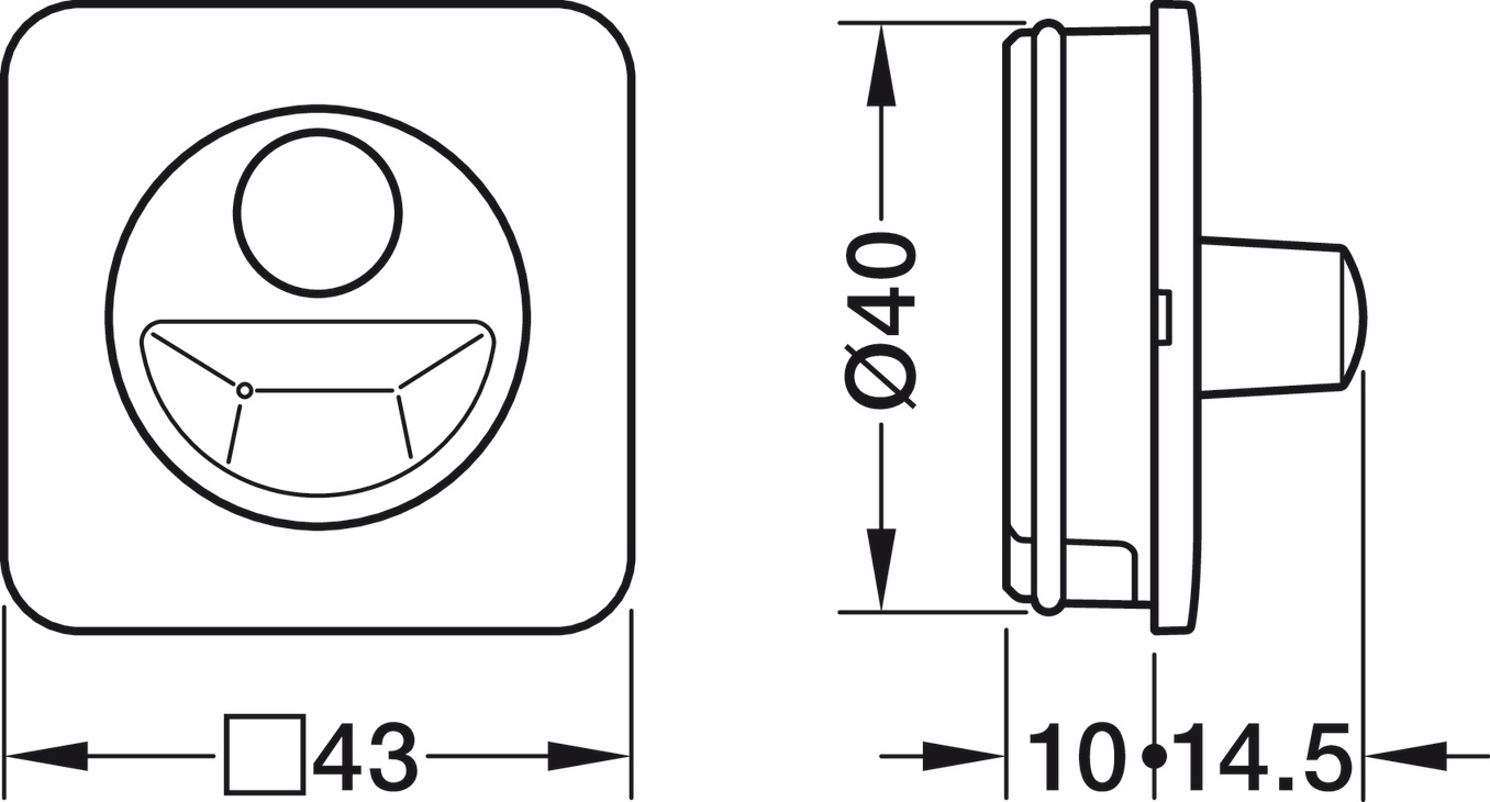 Hafele ConMsh Mo.Detector Battery Black - view 3