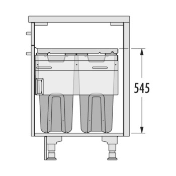 Hailo Laundry-Carrier 600mm 2x33+12+2.5L - view 4