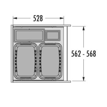 Hailo Laundry-Carrier 600mm 2x33+12+2.5L - view 3