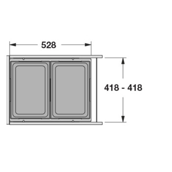 Hailo Euro-Cargo 450 Bin 2x38L Dk - view 3